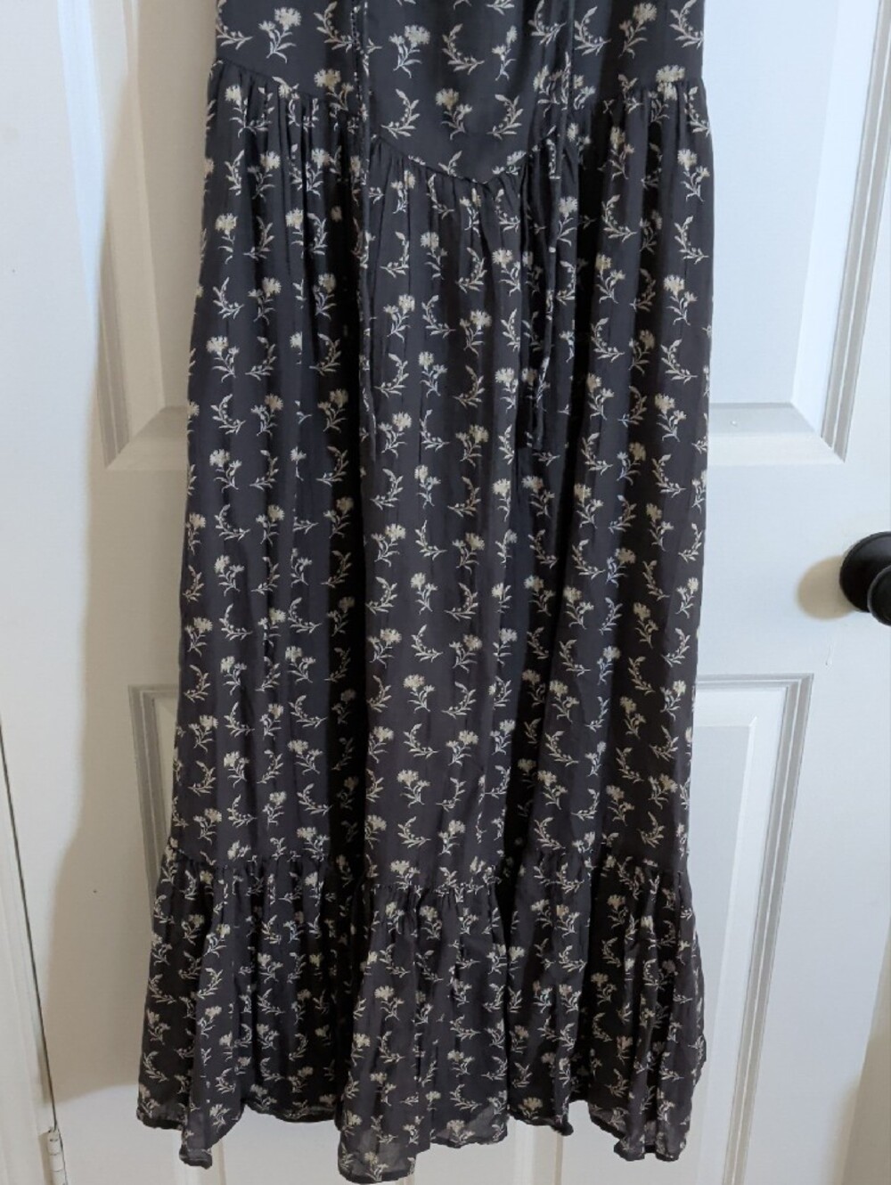 American Eagle Outfitters Blue Gray Floral Maxi Dress - Picture 4 of 7